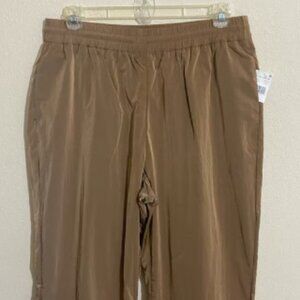 GOOD AMERICAN Women's High-Rise Wide-Leg Windbreaker Track Pants Size 4